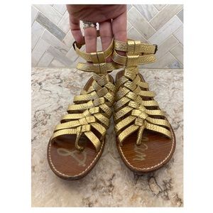 Sam Edelman Greco gladiator sandal gold size 8.5
